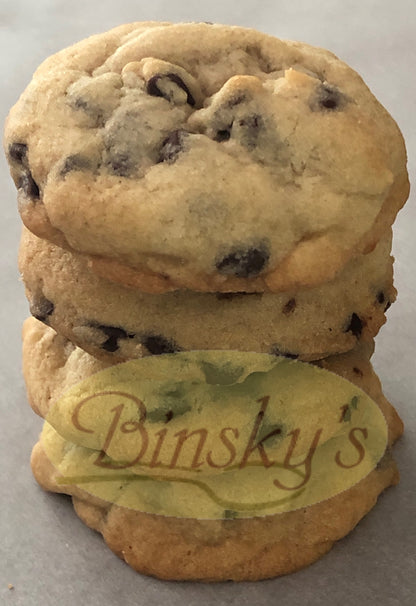 Melt in your mouth, mini creamy milk chocolate  surrounded by a fluffy, buttery cookie, filled with semi-sweet chocolate chips.